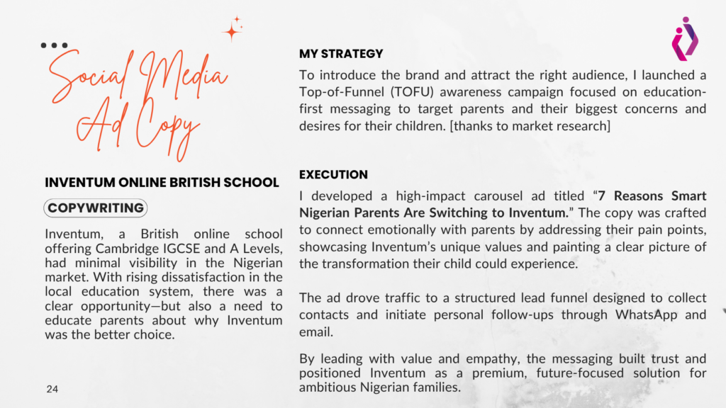 social media ad copywriting
